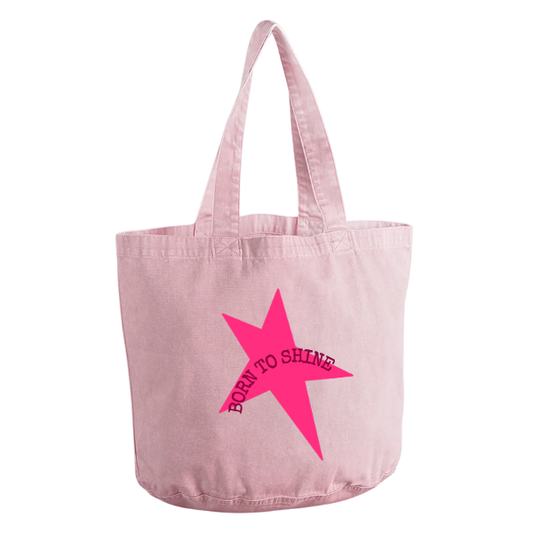 Shopper star flúor rosa lavado